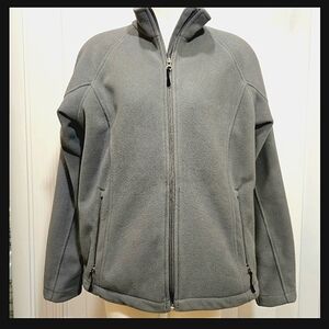 Lands' End Gray Full Zip Lightweight Jacket Ladies Medium